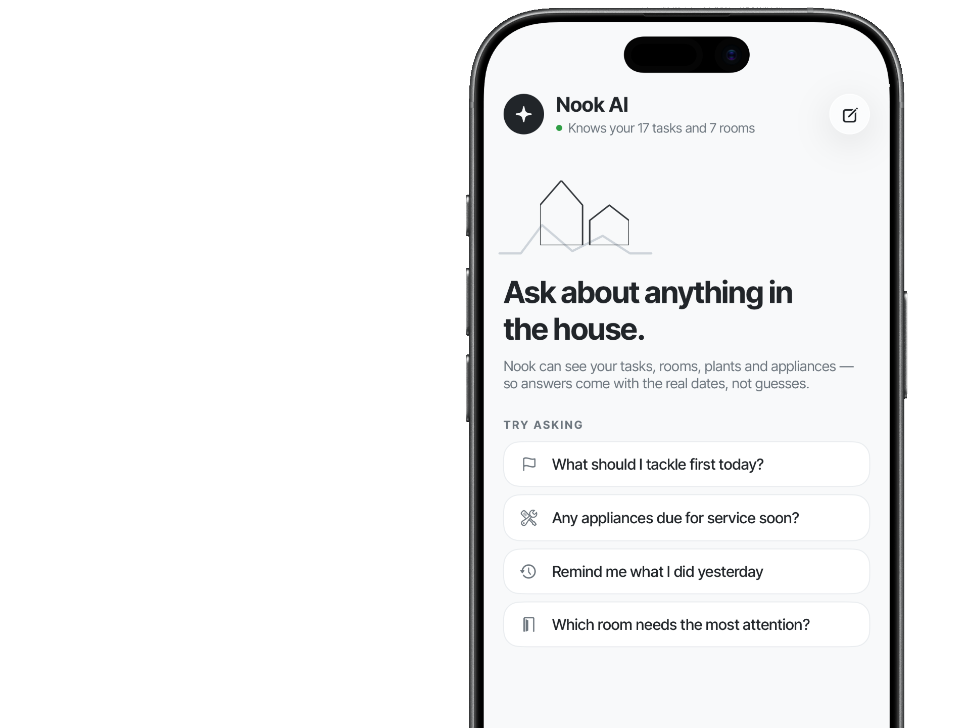 Ask Nook AI welcome screen